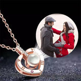 Photo Projection Necklace Custom Name Memory Jewelry