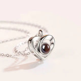 Photo Projection Necklace Personalized Name Memory Jewelry