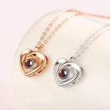 Photo Projection Necklace Personalized Name Memory Jewelry