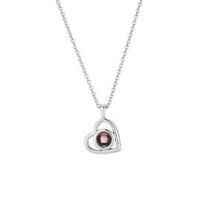 Photo Projection Necklace Custom Name Memory Pendant