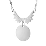 Angel Wing Photo Necklace Choker Stainless Steel Personalized