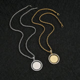 Double-Sided Picture Pendant Necklace Memory Rock Jewelry
