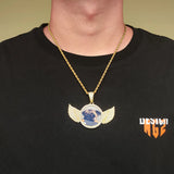 Zircon Wing Pendant Necklace Memories Rock Jewelry