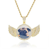Zircon Wing Pendant Necklace Memories Rock Jewelry