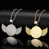 Zircon Wing Pendant Necklace Memories Rock Jewelry
