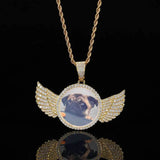 Zircon Wing Pendant Necklace Memories Rock Jewelry