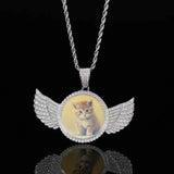 Zircon Wing Pendant Necklace Memories Rock Jewelry