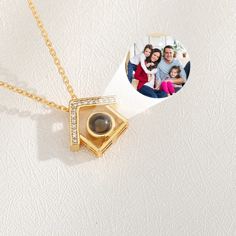 Personalized Photo Name Memory Necklace Birthday Jewelry Gift
