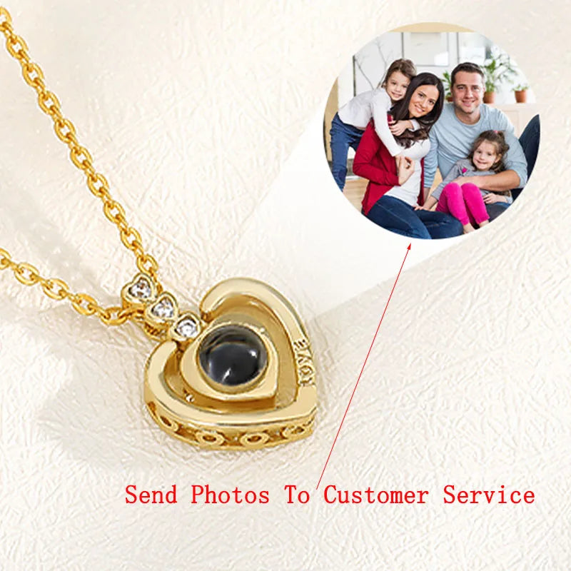 Personalized Photo Name Memory Necklace Birthday Jewelry Gift