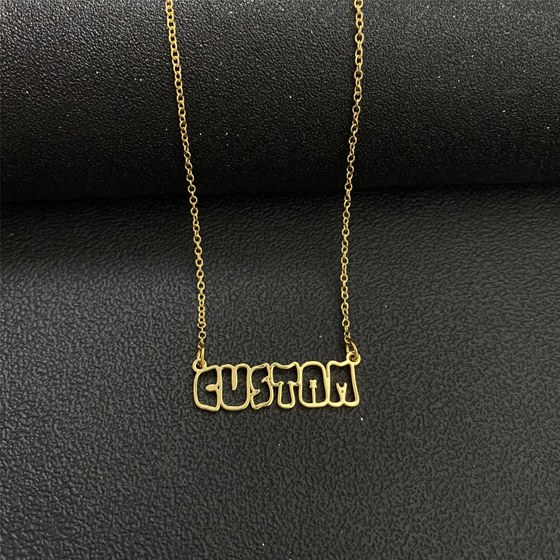 Personalized Stainless Steel Cable Chain Name Necklace