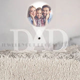 Personalized Photo Projection Acrylic Ornament Fathers Gift