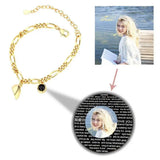 Family Memorial Photo Bracelet - Personalized Projection Bracelet