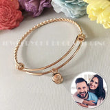 Custom Projection Circle Bracelet - Personalized Holiday Photos