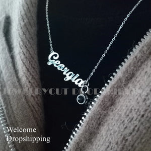 Photo and Text Name Necklace for Girlfriend