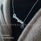 Photo and Text Name Necklace for Girlfriend
