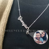 Photo and Text Name Necklace for Girlfriend