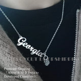 Photo and Text Name Necklace for Girlfriend