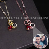 Projection Necklace Birthday Stone Pendant Gift for Family Collectable