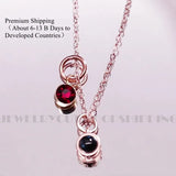 Projection Necklace Birthday Stone Pendant Gift for Family Collectable