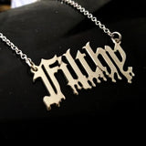 Punk Stainless Steel Name Necklace Personalized Choker Pendant