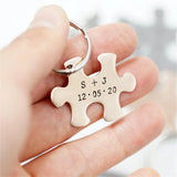 Personalized Couple Name Keychain Engraved Date Wedding Anniversary Gift