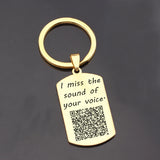 Voice Code Dog Tag Keychain: Miss Your Voice