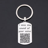 Voice Code Dog Tag Keychain: Miss Your Voice