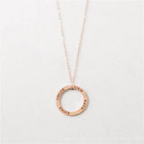 Round Name Necklace Lady Nameplate Necklace Personalized Jewelry Gift