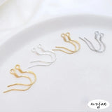 S925silver 18K & 14K Gold-Plated Ear Hooks for Earrings DIY