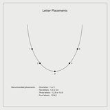 Sideway Letter Name Necklace Stainless Steel Initial Choker