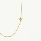 Sideway Letter Name Necklace Stainless Steel Initial Choker