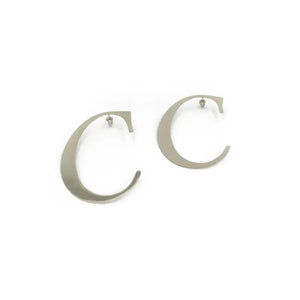 Initial Letter Women's Stud Earrings