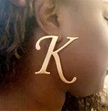 Initial Letter Women's Stud Earrings