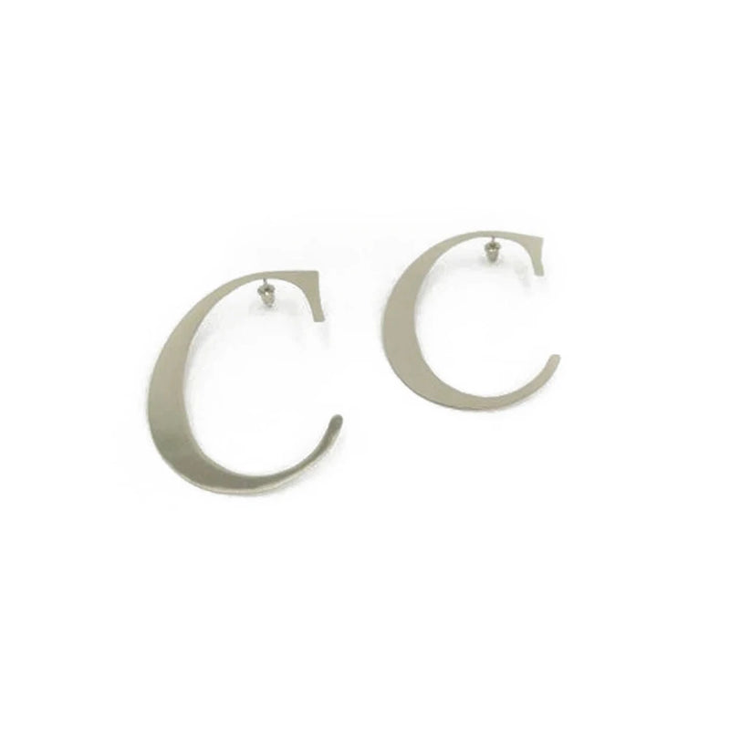 Initial Letter Women's Stud Earrings