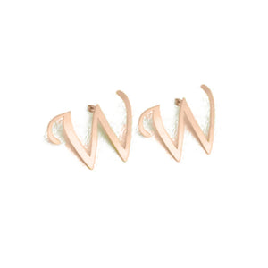Initial Letter Women's Stud Earrings