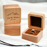 Solid Wood Jewellery Box Earring Storage Walnut Necklace Ring Display Box