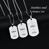 Custom Stainless Steel Army Dog Tags Pendant Necklace