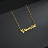 Custom Stainless Steel Choker Name Necklace Personalized Letter Pendant