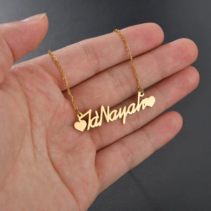 Personalized Stainless Steel Heart Choker Name Necklace