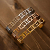 Personalized Stainless Steel Bangle Letter Jewelry Gift