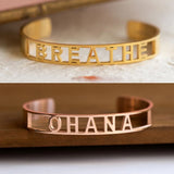 Personalized Stainless Steel Bangle Letter Jewelry Gift