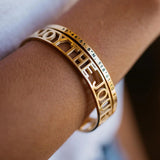 Personalized Stainless Steel Bangle Letter Jewelry Gift