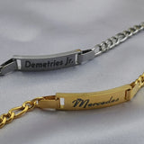 Stainless Steel Name Bracelet Link Chain Letter Bracelet