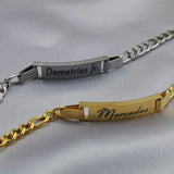 Stainless Steel Name Bracelet Link Chain Letter Bracelet