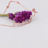 Stainless Steel Name Necklace Personalized Nameplate Letter Pendant Necklace