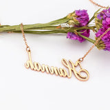 Stainless Steel Name Necklace Personalized Nameplate Letter Pendant Necklace