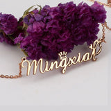 Stainless Steel Name Necklace Personalized Nameplate Letter Pendant Necklace