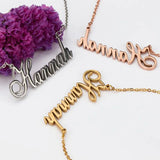 Stainless Steel Name Necklace Personalized Nameplate Letter Pendant Necklace