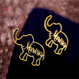 Custom Stainless Steel Elephant Earrings