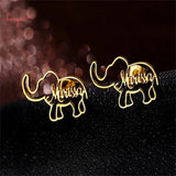 Custom Stainless Steel Elephant Earrings